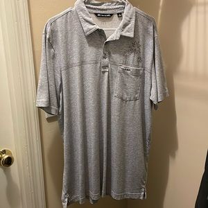 Travis Mathews Polo Shirt. Light Grey. Size XL.